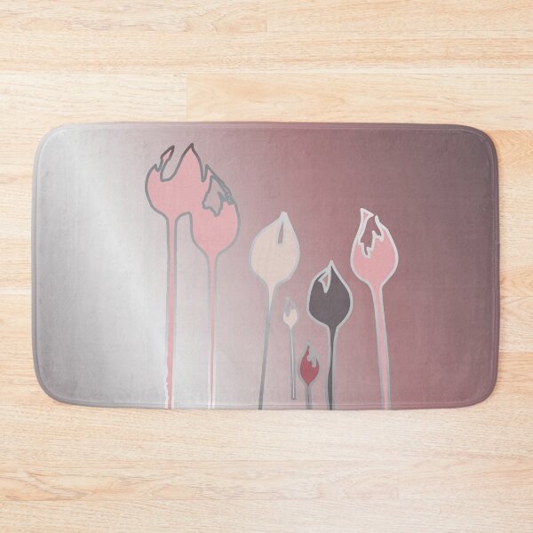 Item preview, Elegant Art Deco wild tulip flowers dancing in the wind - metallic baby blush pink designed and sold by Caroline Laursen.