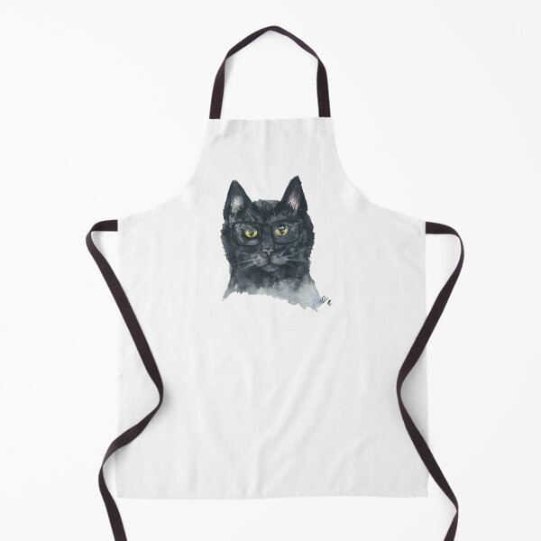 Item preview, Hipster Black Cat designed and sold by sarahvogelart.