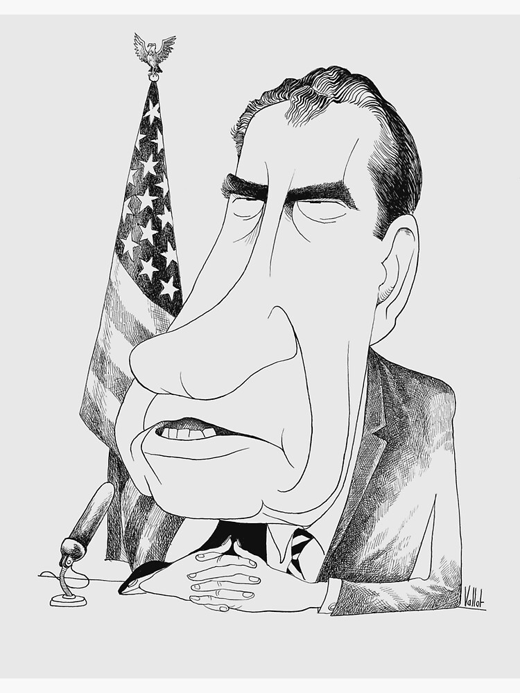 henry kissinger and richard nixon as cartoon