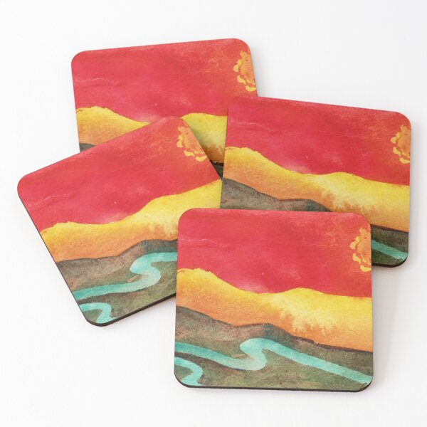 Item preview, Red Sunrise abstract designed and sold by MeadowView.