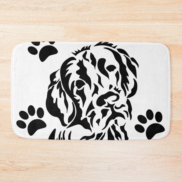 Item preview, Black lab with paw prints designed and sold by Loveinnerself.