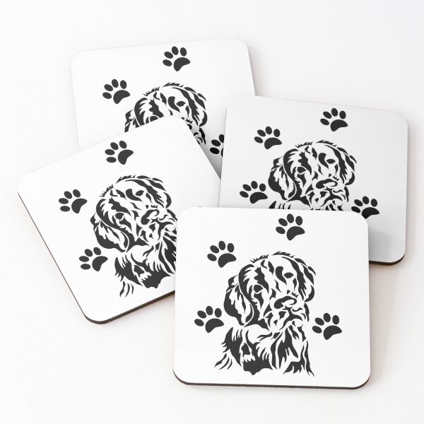 Item preview, Black lab with paw prints designed and sold by Loveinnerself.