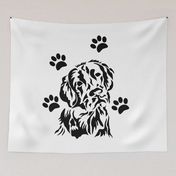 Item preview, Black lab with paw prints designed and sold by Loveinnerself.