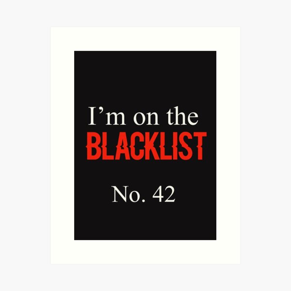 Item preview, I'm on the Blacklist designed and sold by Jamie Poole Books.