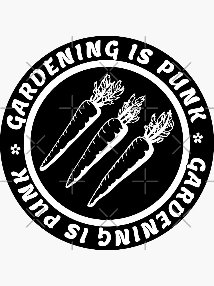 gardening is punk | antifascist 3 arrows | circle text by craftordiy