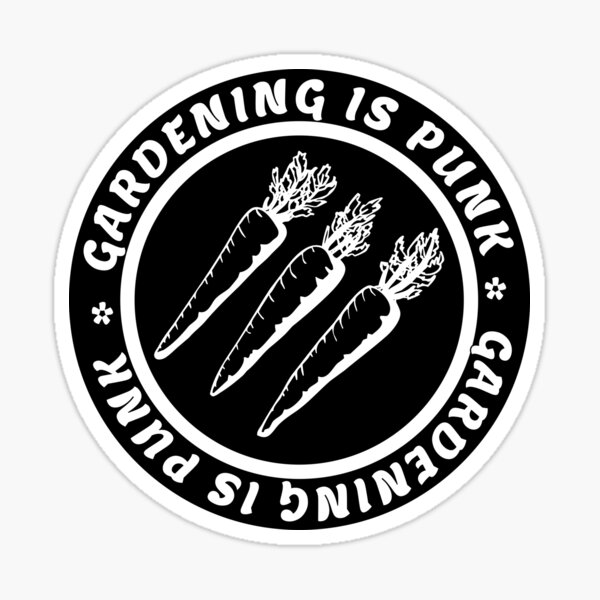 gardening is punk | antifascist 3 arrows | circle text Sticker