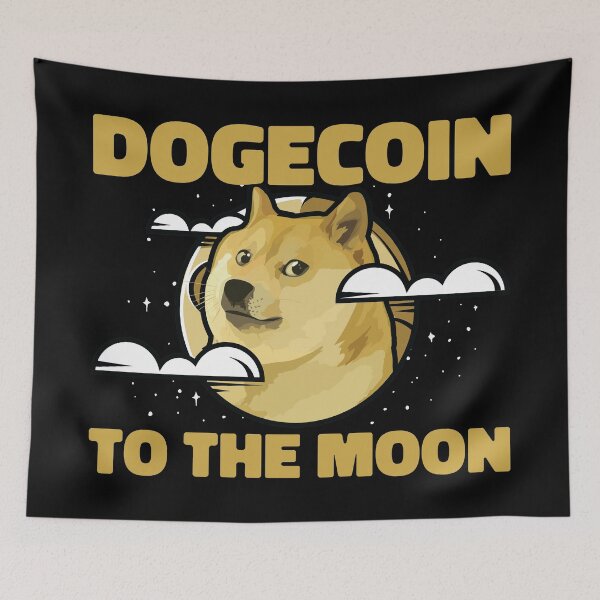 Item preview, Dogecoin To The Moon designed and sold by arrowroses.