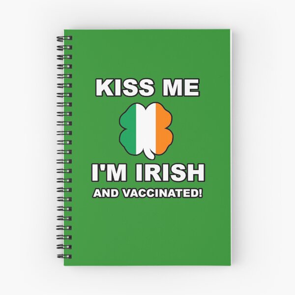 Item preview, Kiss Me I'm Irish and Vaccinated Saint Patrick's Day Flag of Ireland designed and sold by Spaceshipsells.