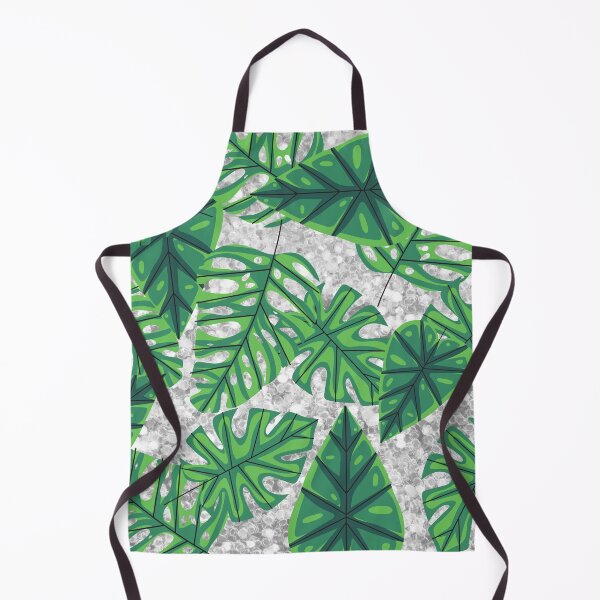 Item preview, Silver Tropical Leaves Pattern designed and sold by aboniteblanc.