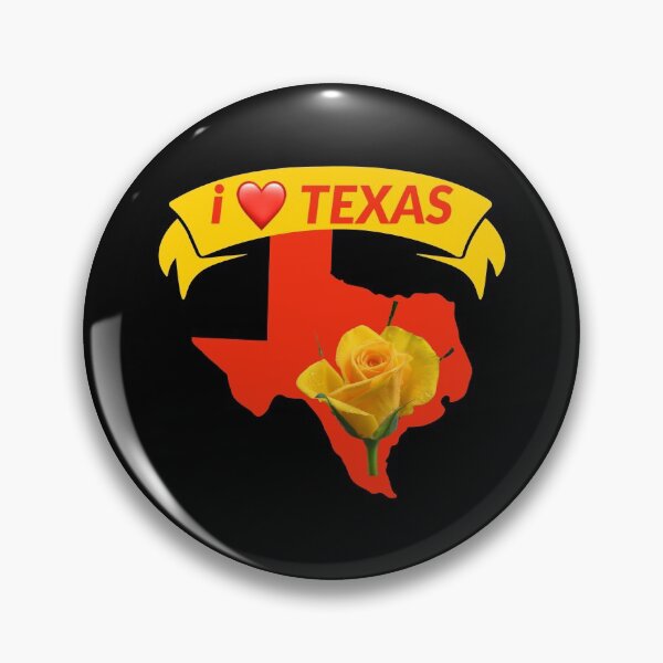 Artikelvorschau, Ich liebe Texas, gelbe Rose. Karte von Texas entworfen und verkauft von efenem.