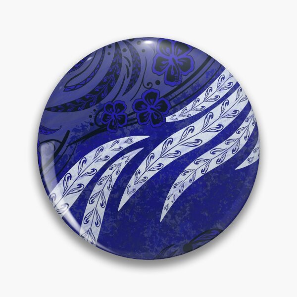 Item preview, Hawaiian Midnight Blue Tribal Floral Splash designed and sold by sunnthreads.