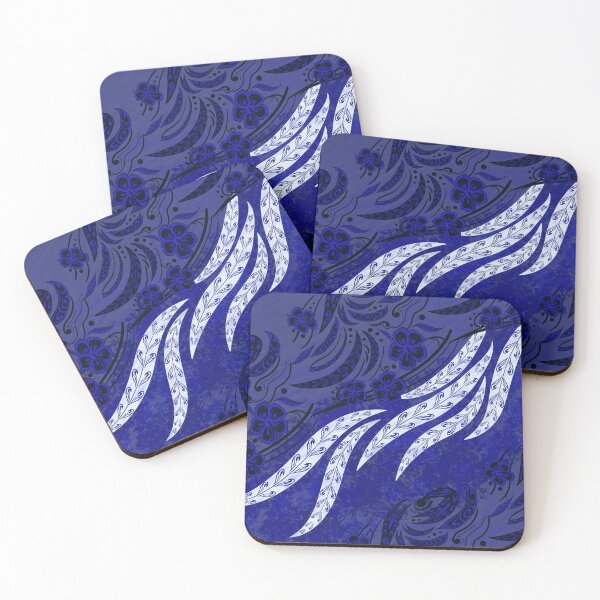 Item preview, Hawaiian Midnight Blue Tribal Floral Splash designed and sold by sunnthreads.