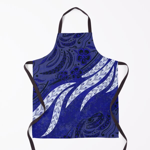 Item preview, Hawaiian Midnight Blue Tribal Floral Splash designed and sold by sunnthreads.