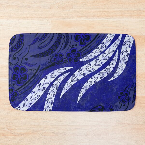 Item preview, Hawaiian Midnight Blue Tribal Floral Splash designed and sold by sunnthreads.