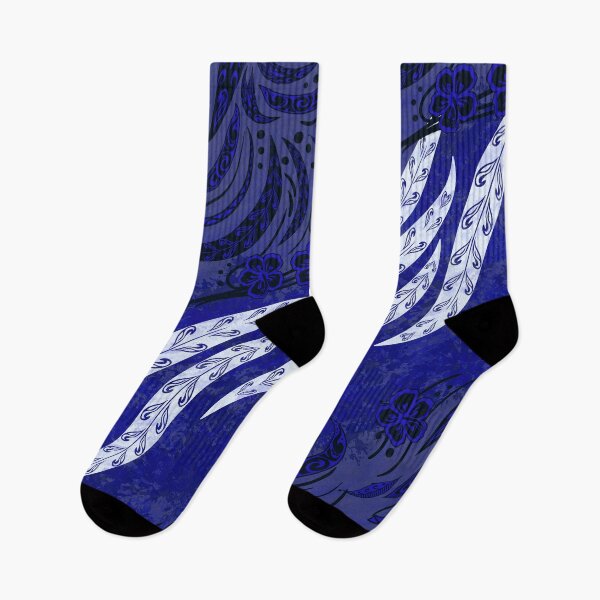 Item preview, Hawaiian Midnight Blue Tribal Floral Splash designed and sold by sunnthreads.