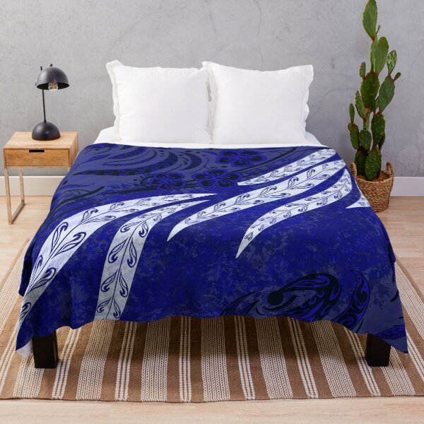Item preview, Hawaiian Midnight Blue Tribal Floral Splash designed and sold by sunnthreads.