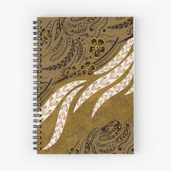 Item preview, Polynesian Golden Tribal Floral Splash designed and sold by sunnthreads.