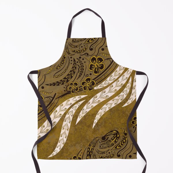 Item preview, Polynesian Golden Tribal Floral Splash designed and sold by sunnthreads.