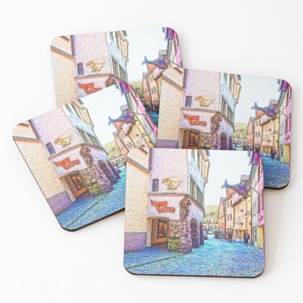 Item preview, Colorful traditional German street in Lindau, Germany designed and sold by Travelways.