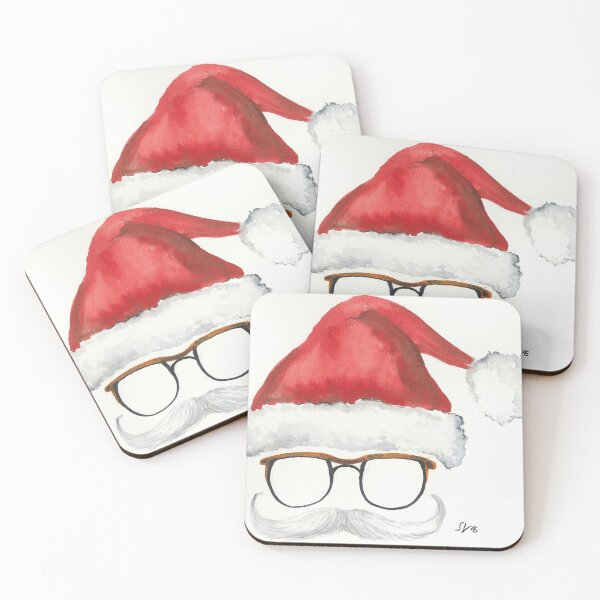 Item preview, Hipster Santa Claus designed and sold by sarahvogelart.