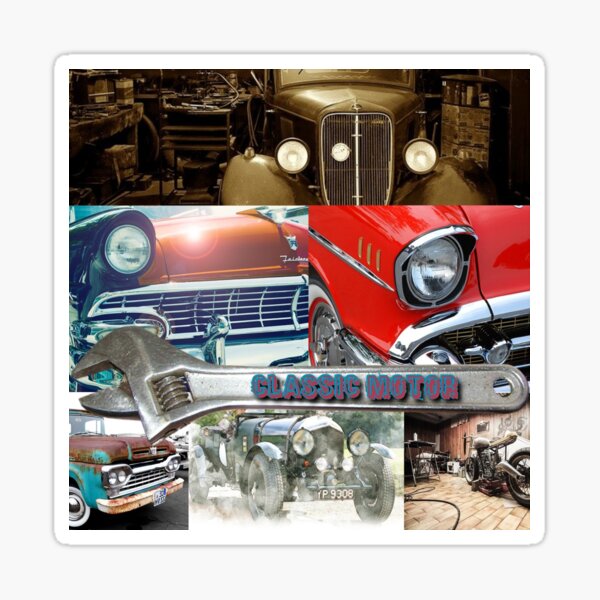 Classic Motor Enthusiast Sticker