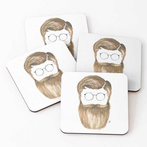 Item preview, Hipster Man with Beard designed and sold by sarahvogelart.
