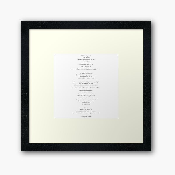Henry Scott Holland Masterpiece: Death Is Nothing At All (mourning poem, sermon) Framed Art Print