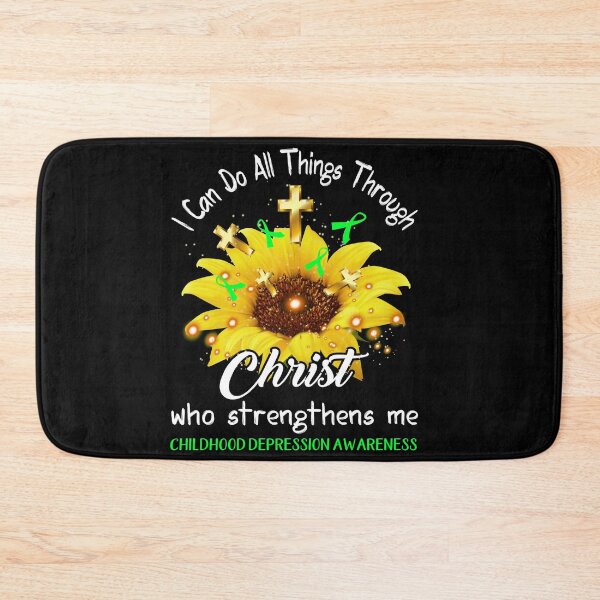 Item preview, I Can Do All Things Through Christ Who Strengthens Me Childhood Depression Awareness designed and sold by rechardtee.