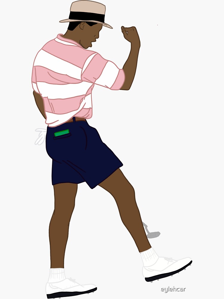 "Vintage Tiger Woods fist pump 1994" Sticker for Sale by eylehcar