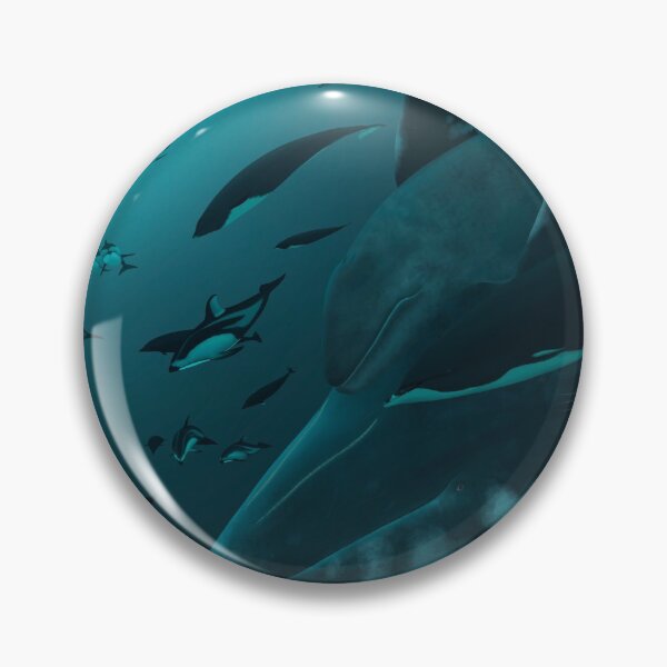 Item preview, Gray whales with pacific white sided & northern right whale dolphins designed and sold by Selena Rivera.