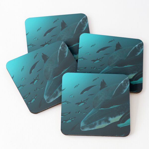 Item preview, Gray whales with pacific white sided & northern right whale dolphins designed and sold by Selena Rivera.