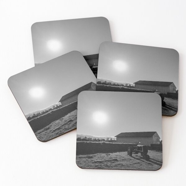 Item preview, Green Tractor on a Farm (black and white) designed and sold by Grace Feucht.
