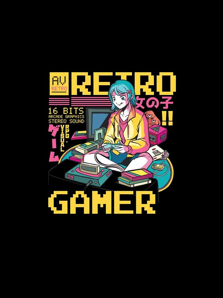 Aperçu 4 sur 4. Coque iPhone avec l'œuvre Retro Gamer Japanese Anime Otaku Video Game Player Gear créée et vendue par DynamicDesign.