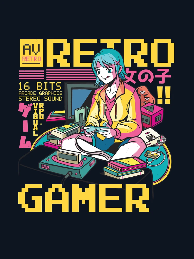 Thumbnail 6 von 6, Leichter Pullover, Retro Gamer Japanese Anime Otaku Video Game Player Gear designt und verkauft von DynamicDesign.