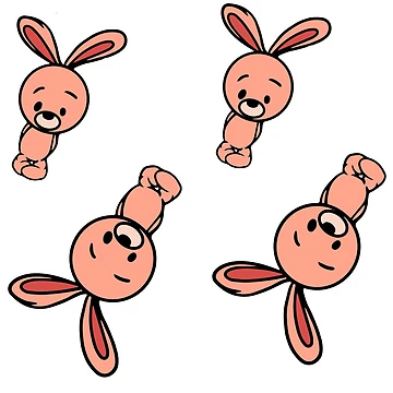 Artwork thumbnail, Cute Rabbit Cartoon Design by bcide