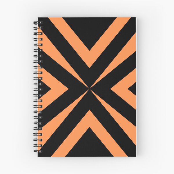 Item preview, Orange and Black Cross X Striped Pattern Design designed and sold by TheHappyK.