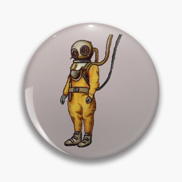 Item preview, Vintage Diver with Diving Helmet Illustration URM designed and sold by urmaddad.