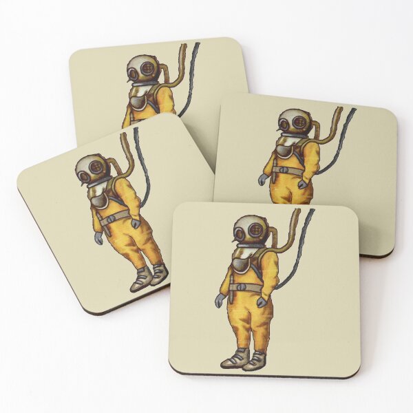 Item preview, Vintage Diver with Diving Helmet Illustration URM designed and sold by urmaddad.