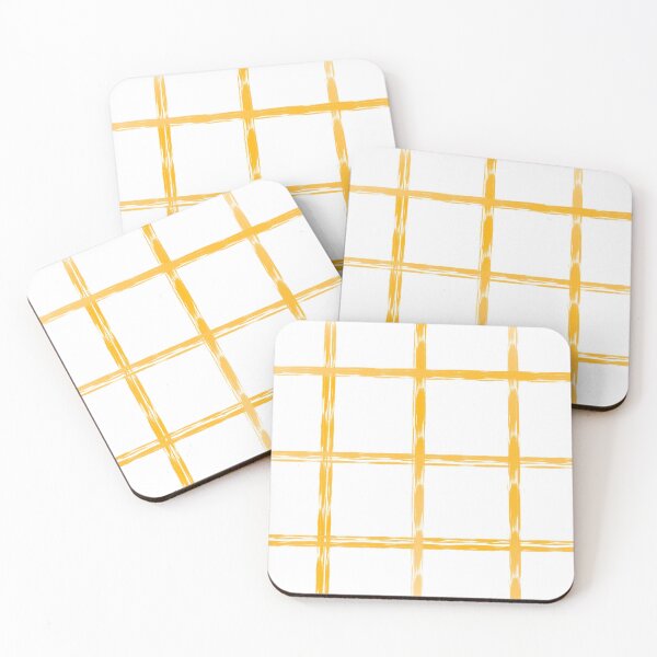 Item preview, Sunshine Yellow Painted 80s Checker Repeating Grid Pattern designed and sold by fancysarah.