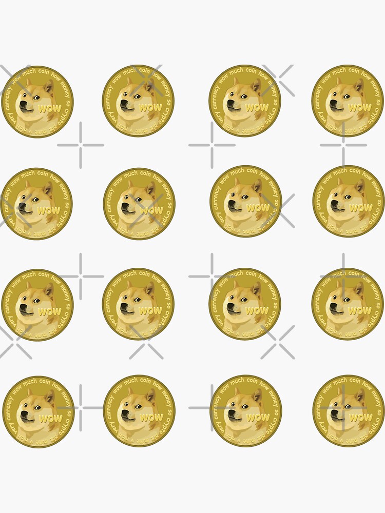 Dogecoin To The Moon Sticker Pack - Medium Size by yumiso