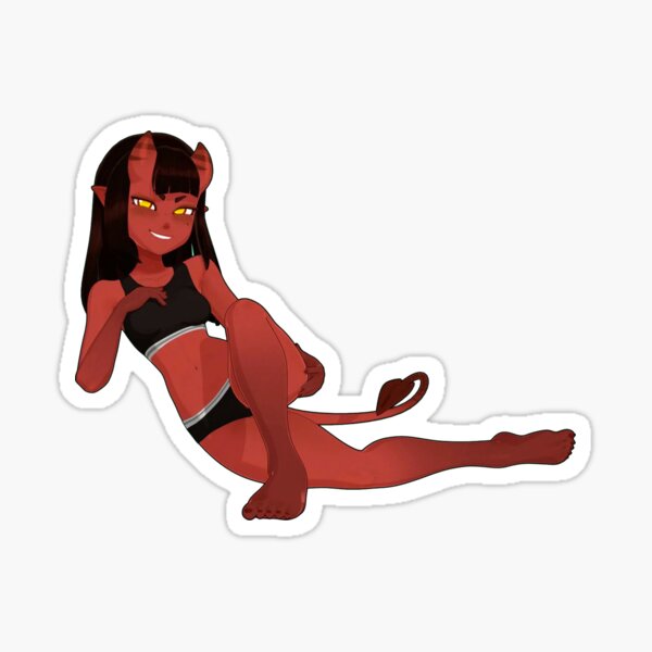 Meru The Succubus Sticker For Sale By Lewd Weeb Shop Redbubble