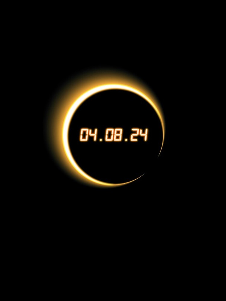 Aperçu 4 sur 4. Coque iPhone avec l'œuvre Totality 04.08.24 Total Solar Eclipse April 8 2024 Eclipse Gear créée et vendue par DynamicDesign.