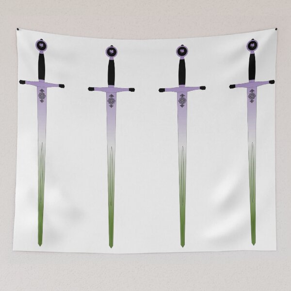 Item preview, Genderqueer Pride Sword designed and sold by failephant-art.