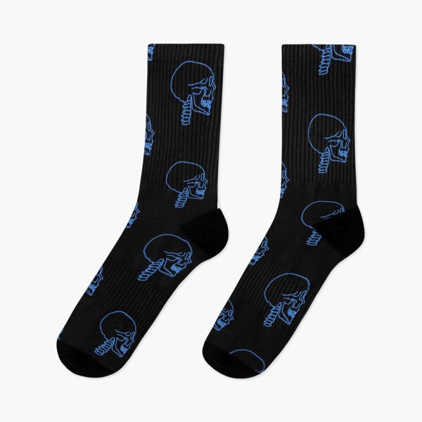 Item preview, Blue neon skull design designed and sold by hanameda.