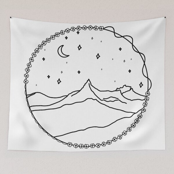Item preview, Yellowstone Pilot Peak Outline (B&W) designed and sold by emmaraz.