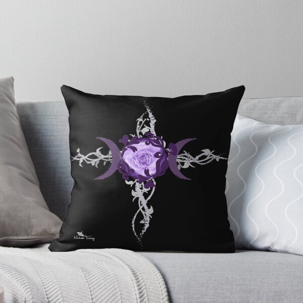Triple Goddess Throw Pillow