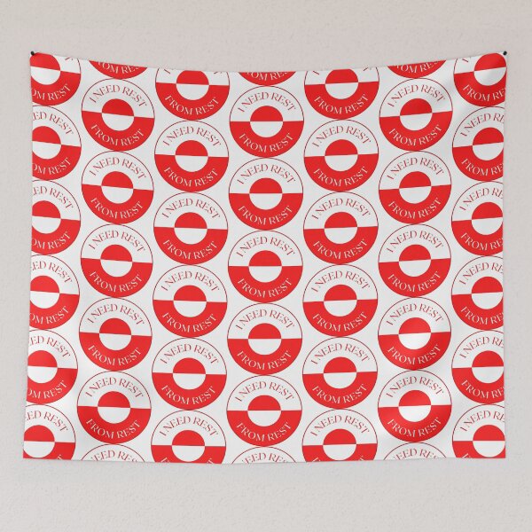 Item preview, Copy of I need rest from rest red white designed and sold by oxoxoxo.