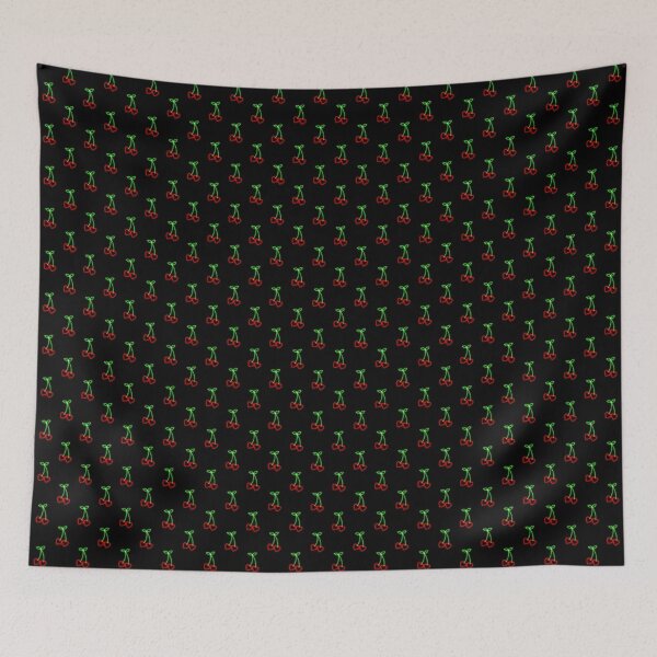 Item preview, Neon heart cherry pattern designed and sold by hanameda.