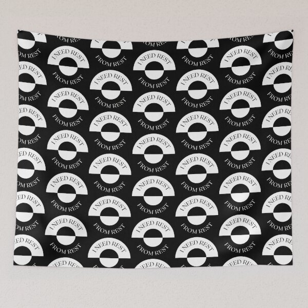 Item preview, I need rest from rest black white on black designed and sold by oxoxoxo.