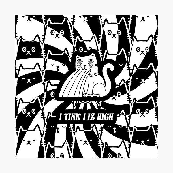 Item preview, I Tink I Iz High (Cat Gets Too High On Catnip) designed and sold by WhatTheFunky.